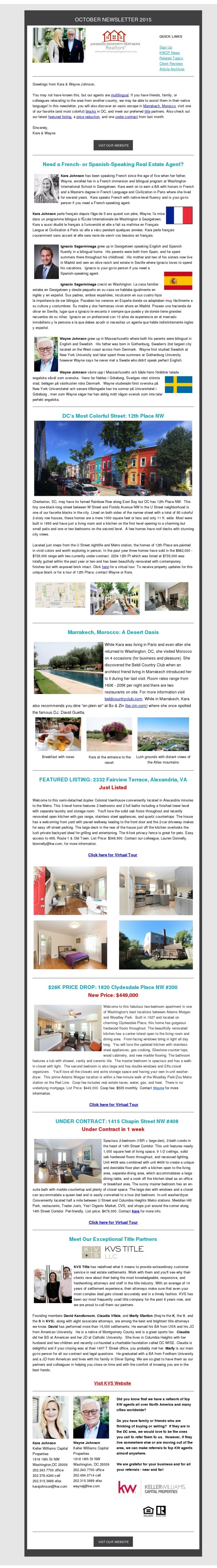 October 2015 Newsletter