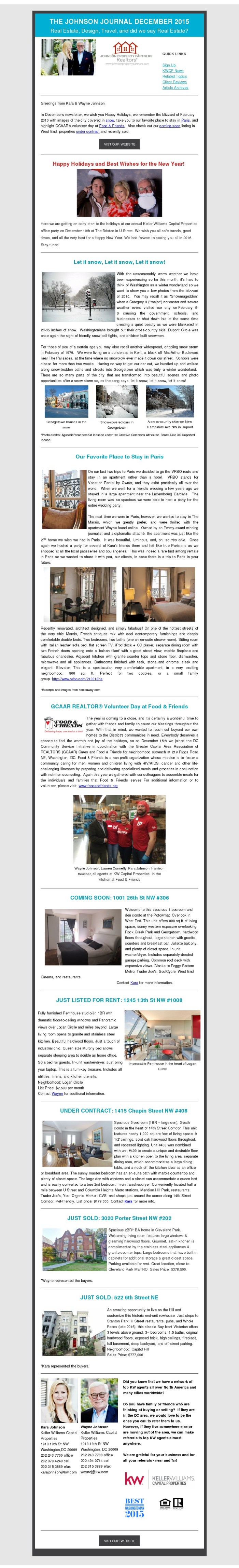 December 2015 Newsletter